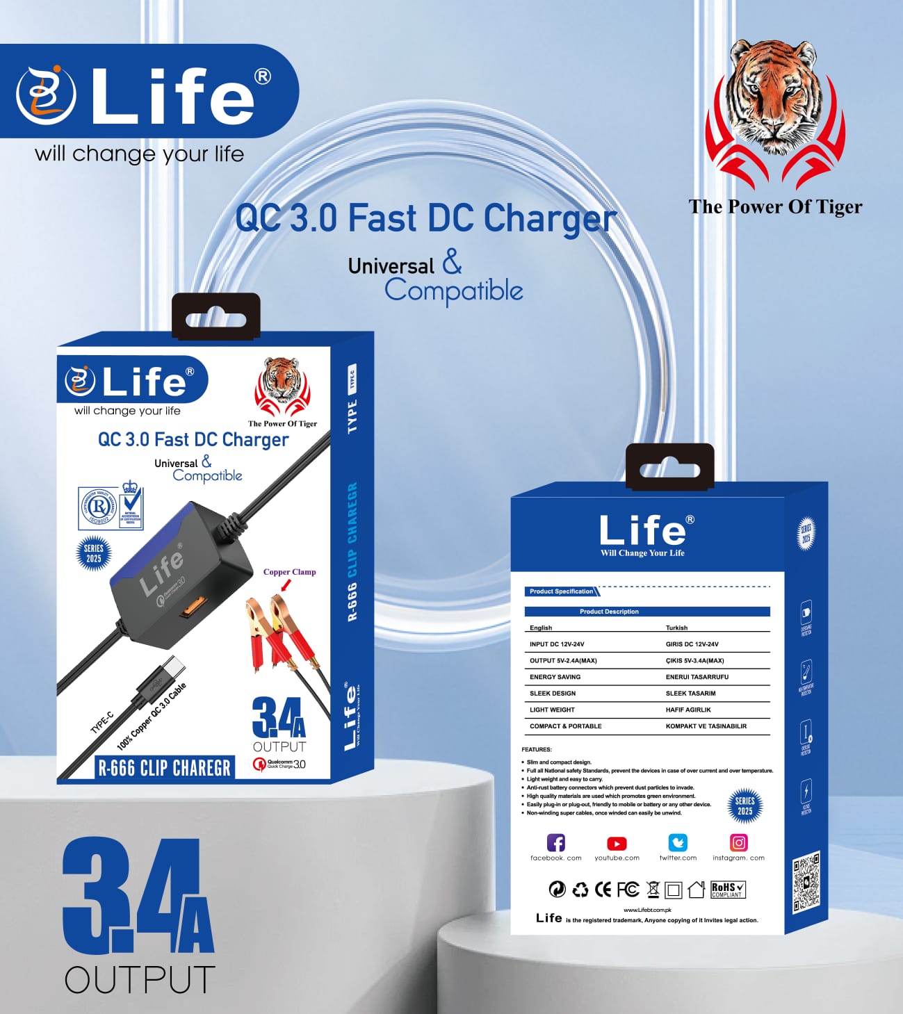 R-666 Type C Clamp chargers